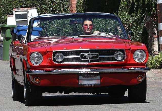 kendall jenner 1965 Ford Mustang Convertible