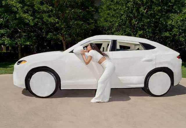 Kim Kardashian custome Lamborghini Urus modified with furs